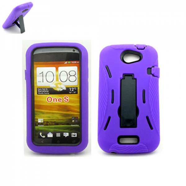 Wholesale Armor Hybrid Case for HTC ONE S (Purple)